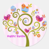 Happy Easter Ronde Sticker (Voorkant)