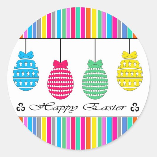 Happy Easter Ronde Sticker (Voorkant)