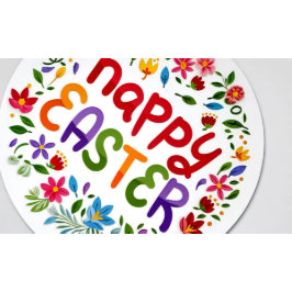Happy Easter Ronde Sticker
