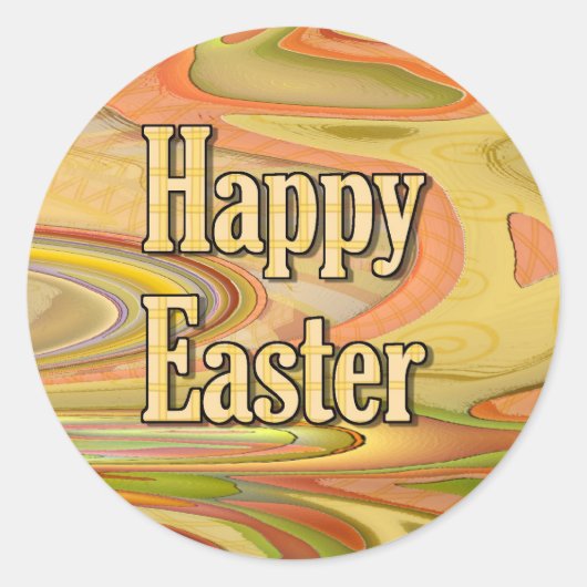 Happy Easter Ronde Sticker (Voorkant)