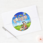 Happy Easter Ronde Sticker (Envelop)