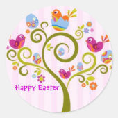 Happy Easter Ronde Sticker (Voorkant)