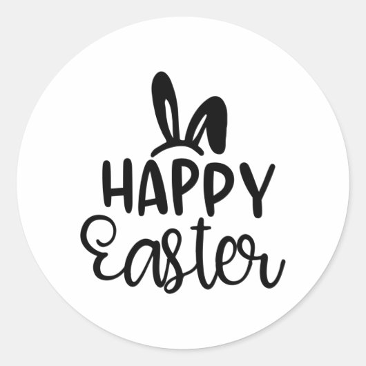 Happy Easter Ronde Sticker (Voorkant)