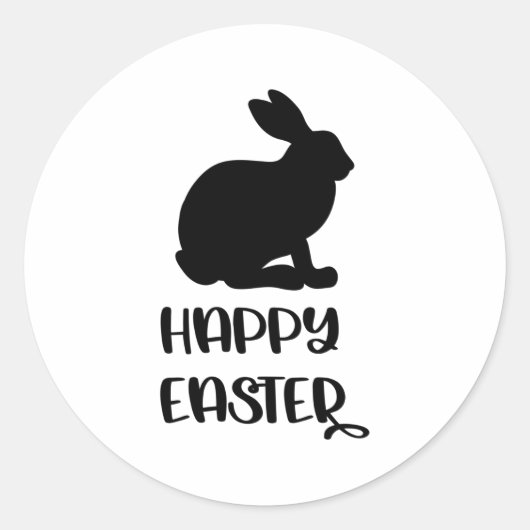 happy easter ronde sticker (Voorkant)