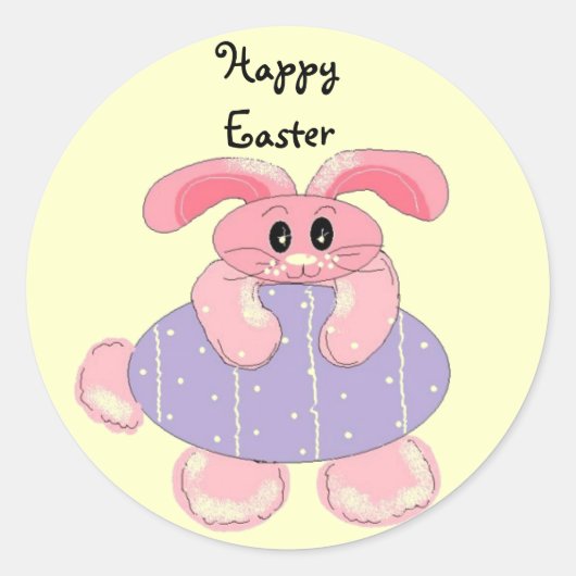 Happy Easter Ronde Sticker (Voorkant)