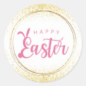 Happy Easter Ronde Sticker (Voorkant)