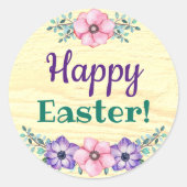 Happy Easter Ronde Sticker (Voorkant)