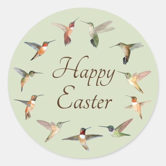 Happy Easter Ronde Sticker (Voorkant)