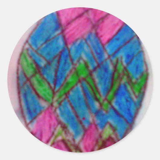 Happy Easter Ronde Sticker (Voorkant)