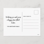 Happy Easter Roos Gold Glitter Holiday Kaart (Achterkant)