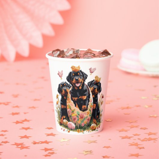 Happy Easter Rottweiler Dogs Papieren Bekers (Insitu)
