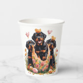 Happy Easter Rottweiler Dogs Papieren Bekers (Voorkant)