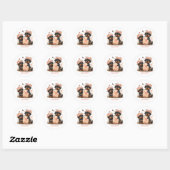 Happy Easter Rottweiler Dogs Ronde Sticker (Vel)