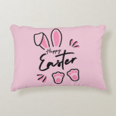 Happy Easter (roze) Accent Kussen (Voorkant)