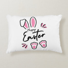 Happy Easter (roze) Accent Kussen