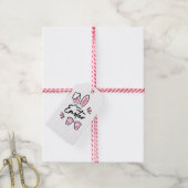 Happy Easter (roze) Cadeaulabel (Met Touw)