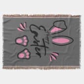 Happy Easter (roze) Deken (Voorkant)