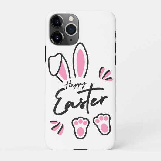 Happy Easter (roze) iPhone Hoesje (Achterkant)
