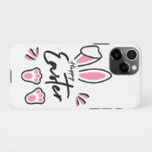 Happy Easter (roze) iPhone Hoesje (Achterkant horizontaal)