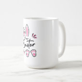 Happy Easter (roze) Koffiemok (Voorkant rechts)