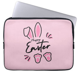 Happy Easter (roze) Laptop Sleeve