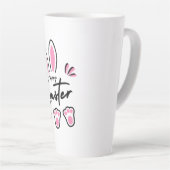 Happy Easter (roze) Latte Mok (Rechterhoek)
