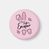 Happy Easter (roze) Magneet (Voorkant)