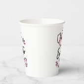 Happy Easter (roze) Papieren Bekers (Links)