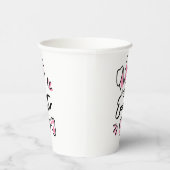 Happy Easter (roze) Papieren Bekers (Rechts)