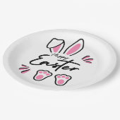 Happy Easter (roze) Papieren Bordje (Gekanteld)