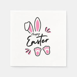 Happy Easter (roze) Servet