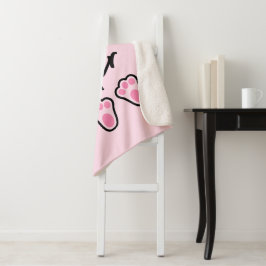 Happy Easter (roze) Sherpa Deken