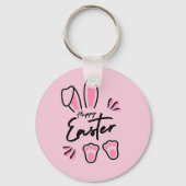 Happy Easter (roze) Sleutelhanger (Voorkant)