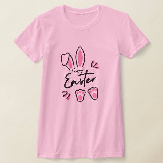 Happy Easter (roze) T-shirt (Laagn)