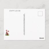 "Happy Easter" Roze Tulps Floral Fotografie Briefkaart (Achterkant)