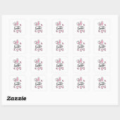 Happy Easter (roze) Vierkante Sticker (Vel)