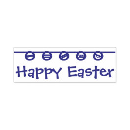 Happy Easter Rubber Stamp Zelfinktende Stempel