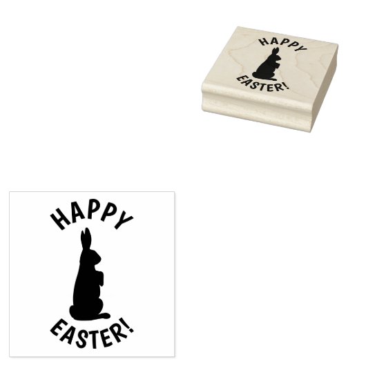 Happy Easter Rubberstempel (Gestempeld)