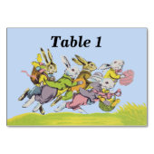 Happy Easter Running Pastel Rabbits Kaart (Voorkant)