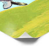 Happy Easter Running Pastel Rabbits Poster (Hoek)