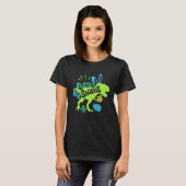 Happy Easter Saurus TRex Eieren Dinosaur Grappig C T-shirt (Voorkant volledig)