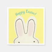 Happy Easter schattig konijntje kiekeboe script ge Servet (Voorkant)