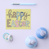 Happy Easter Schattige Bloemen Bunny Spring Leopar Flyer (Enkel)