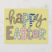 Happy Easter Schattige Bloemen Bunny Spring Leopar Flyer (Voorkant)