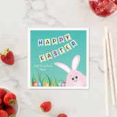 Happy Easter Schattige Bunny & Eggs Servetten (Insitu)
