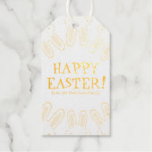 Happy Easter schattige bunny gepersonaliseerd grap Cadeaulabels (Voorkant)