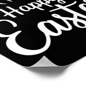 Happy Easter Schattige Bunny Konijn Paasdag Jongen Poster (Hoek)