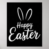 Happy Easter Schattige Bunny Konijn Paasdag Jongen Poster (Voorkant)