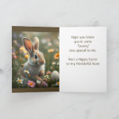 Happy Easter Schattige Bunny Speciale kleindochter Feestdagen Kaart (Binnen)