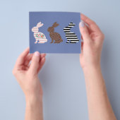 Happy Easter Schattige Easter Leopard Bunny Rabbit Flyer (Hand)